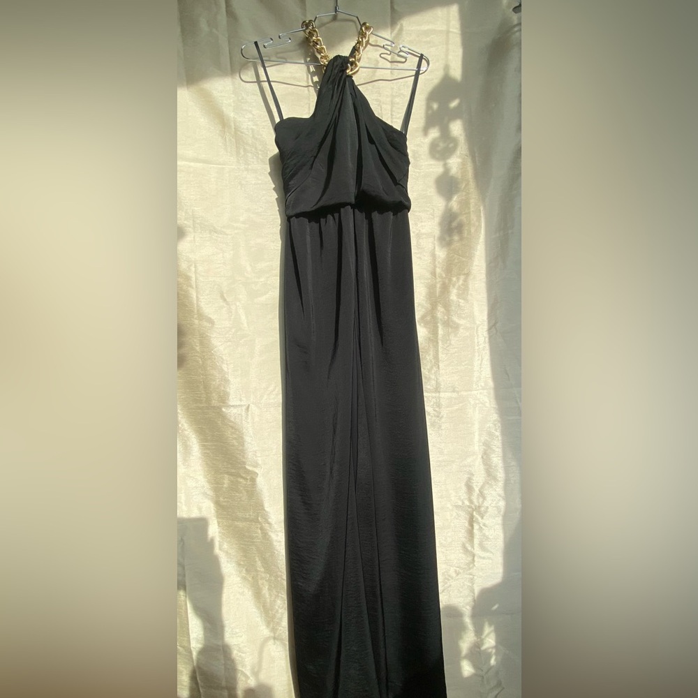 BCBGMaxAzria Black halter Gown maxi for Cocktail